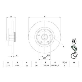 BOSCH Brzdový kotouč plný Ø274mm 0 986 479 273_thumb5