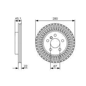 BOSCH Brzdový kotouč větraný Ø280mm 0 986 479 C97_thumb5