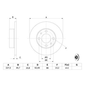 BOSCH Brzdový kotouč plný Ø227,5mm 0 986 478 063_thumb5