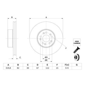 BOSCH Brzdový kotouč větraný Ø319.8mm 0 986 478 527_thumb5