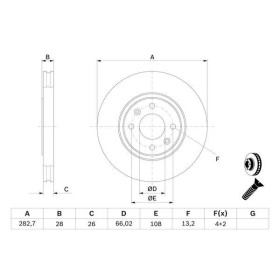 BOSCH Brzdový kotouč větraný Ø282,7mm 0 986 478 831_thumb5