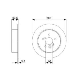 BOSCH Brzdový kotouč plný Ø303mm 0 986 479 C02_thumb5