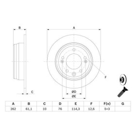 BOSCH Brzdový kotouč plný Ø262mm 0 986 479 C14_thumb5