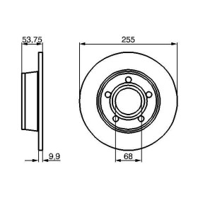 BOSCH Brzdový kotouč plný Ø255mm 0 986 478 704_thumb5