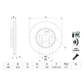 BOSCH Brzdový kotouč větraný Ø288mm 0 986 479 234_thumb5