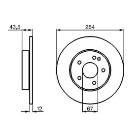 BOSCH Brzdový kotouč plný Ø284mm 0 986 478 262_thumb5