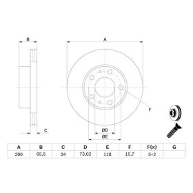 BOSCH Brzdový kotouč větraný Ø280mm 0 986 479 B34_thumb5