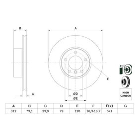 BOSCH Brzdový kotouč větraný Ø312mm 0 986 479 381_thumb5