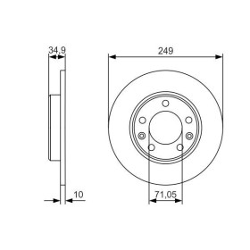 BOSCH Brzdový kotouč plný Ø249mm 0 986 479 C23_thumb5