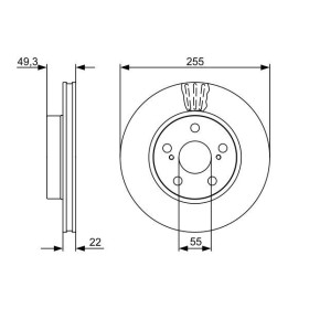 BOSCH Brzdový kotouč větraný Ø255mm 0 986 479 564_thumb5