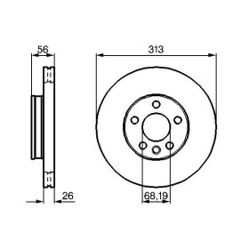 BOSCH Brzdový kotouč větraný Ø313mm 0 986 478 296_thumb5