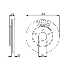 BOSCH Brzdový kotouč větraný Ø283mm 0 986 479 091_thumb5