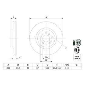 BOSCH Brzdový kotouč větraný Ø330mm 0 986 479 269_thumb5