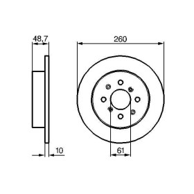 BOSCH Brzdový kotouč plný Ø260mm 0 986 479 014_thumb5