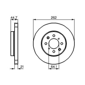 BOSCH Brzdový kotouč větraný Ø262mm 0 986 479 B23_thumb5