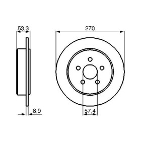 BOSCH Brzdový kotouč plný Ø269,8mm 0 986 478 514_thumb5