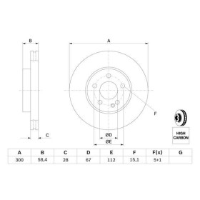 BOSCH Brzdový kotouč větraný Ø300mm 0 986 479 C50_thumb5