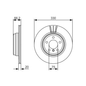 BOSCH Brzdový kotouč větraný Ø330mm 0 986 479 622_thumb5