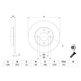 BOSCH Brzdový kotouč plný Ø239mm 0 986 478 011_thumb5