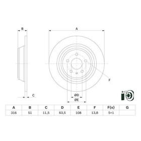 BOSCH Brzdový kotouč plný Ø316mm 0 986 479 D86_thumb5