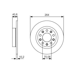 BOSCH Brzdový kotouč plný Ø264mm 0 986 479 C41_thumb5