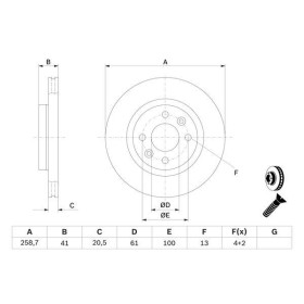 BOSCH Brzdový kotouč větraný Ø259mm 0 986 479 B21_thumb5