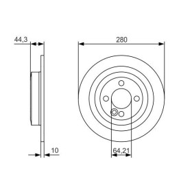 BOSCH Brzdový kotouč plný Ø280mm 0 986 479 A08_thumb5