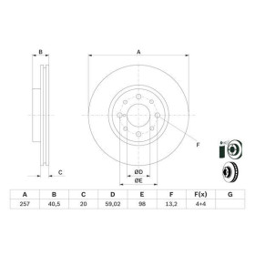 BOSCH Brzdový kotouč větraný Ø257mm 0 986 478 515_thumb5