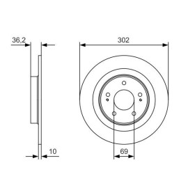 BOSCH Brzdový kotouč plný Ø302mm 0 986 479 B04_thumb5