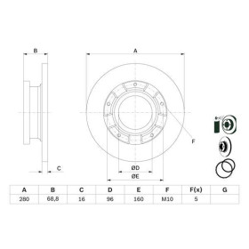 BOSCH Brzdový kotouč plný Ø280mm 0 986 479 401_thumb5