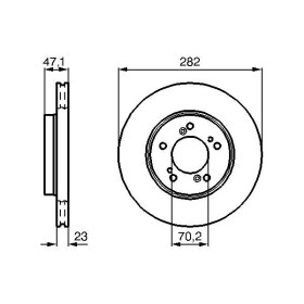 BOSCH Brzdový kotouč větraný Ø282mm 0 986 478 667_thumb5