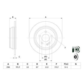 BOSCH Brzdový kotouč plný Ø296,2mm 0 986 479 138_thumb5