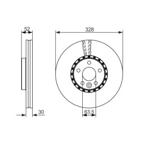 BOSCH Brzdový kotouč větraný Ø328mm 0 986 479 621_thumb5