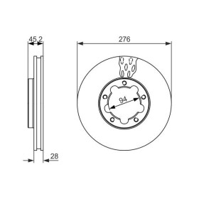 BOSCH Brzdový kotouč větraný Ø276mm 0 986 479 136_thumb5