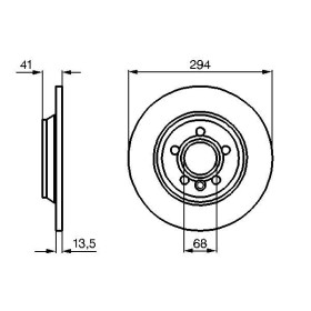 BOSCH Brzdový kotouč plný Ø293.6mm 0 986 478 569_thumb5