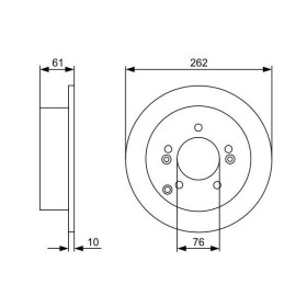 BOSCH Brzdový kotouč plný Ø262mm 0 986 479 C03_thumb5