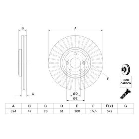 BOSCH Brzdový kotouč větraný Ø324mm 0 986 479 565_thumb5