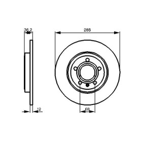 BOSCH Brzdový kotouč plný Ø287.7mm 0 986 479 252_thumb5