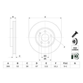 BOSCH Brzdový kotouč větraný Ø300mm 0 986 479 D57_thumb5