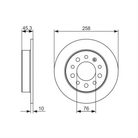 BOSCH Brzdový kotouč plný Ø258mm 0 986 479 697_thumb5