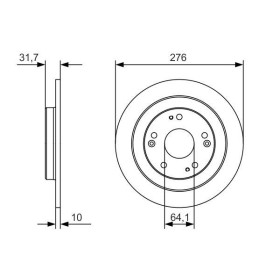 BOSCH Brzdový kotouč plný Ø276mm 0 986 479 A92_thumb5