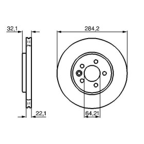 BOSCH Brzdový kotouč větraný Ø283.7mm 0 986 478 314_thumb5