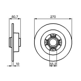 BOSCH Brzdový kotouč plný Ø270mm 0 986 479 196_thumb5