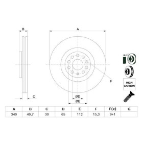 BOSCH Brzdový kotouč větraný Ø340mm 0 986 479 C90_thumb5