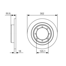 BOSCH Brzdový kotouč plný Ø302mm 0 986 479 A93_thumb5