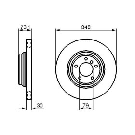 BOSCH Brzdový kotouč větraný Ø348mm 0 986 479 265_thumb5