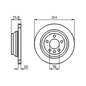 BOSCH Brzdový kotouč větraný Ø314mm 0 986 479 B72_thumb5