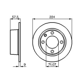 BOSCH Brzdový kotouč plný Ø223,8mm 0 986 478 604_thumb5