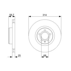 BOSCH Brzdový kotouč větraný Ø314mm 0 986 479 C70_thumb5