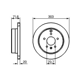 BOSCH Brzdový kotouč větraný Ø303mm 0 986 479 268_thumb5